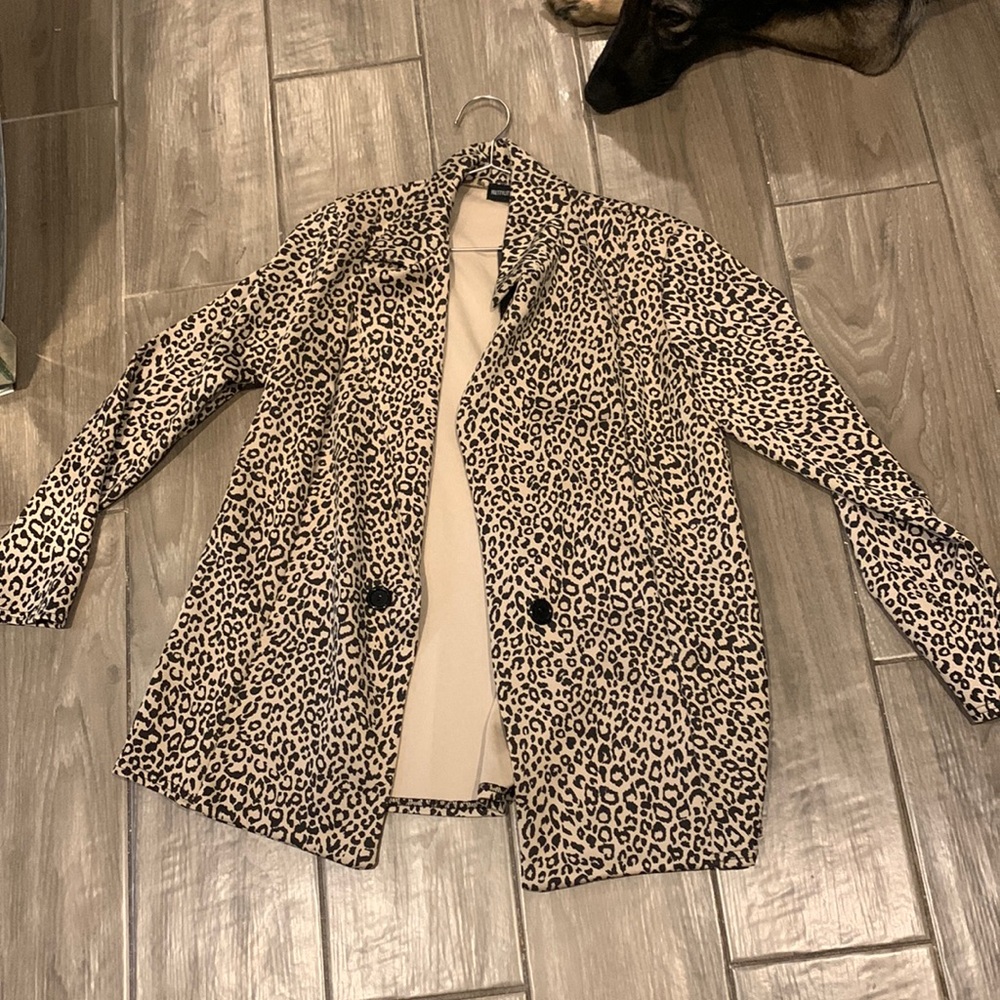 Leopard blazer jacket